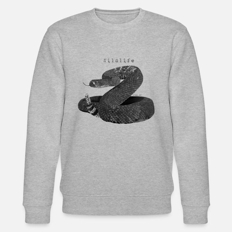Schlange - Stanley/Stella Unisex Bio-Sweatshirt CHANGER  - Grau meliert