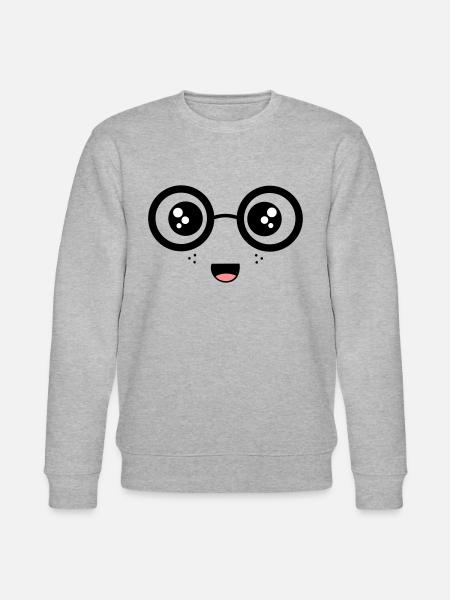 Nerdy Face - Stanley/Stella Unisex Bio-Sweatshirt CHANGER - Grau meliert