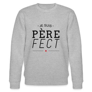 Je suis père-fect - Sweat bio CHANGER Stanley/Stella Unisexe - gris chiné - Devant - Nik (191cm) & Marisol (170cm)