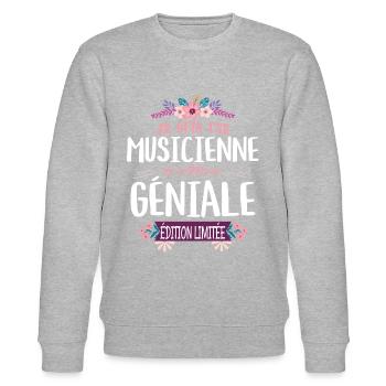 Femme Édition Limitée Musicienne Géniale - Sweat bio CHANGER Stanley/Stella Unisexe - gris chiné - Devant - Nik (191cm) & Marisol (170cm)