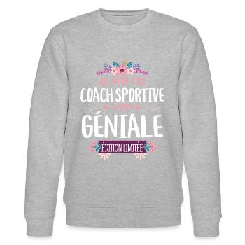 Femme Édition Limitée Coach Sportive Géniale - Sweat bio CHANGER Stanley/Stella Unisexe - gris chiné - Devant - Nik (191cm) & Marisol (170cm)