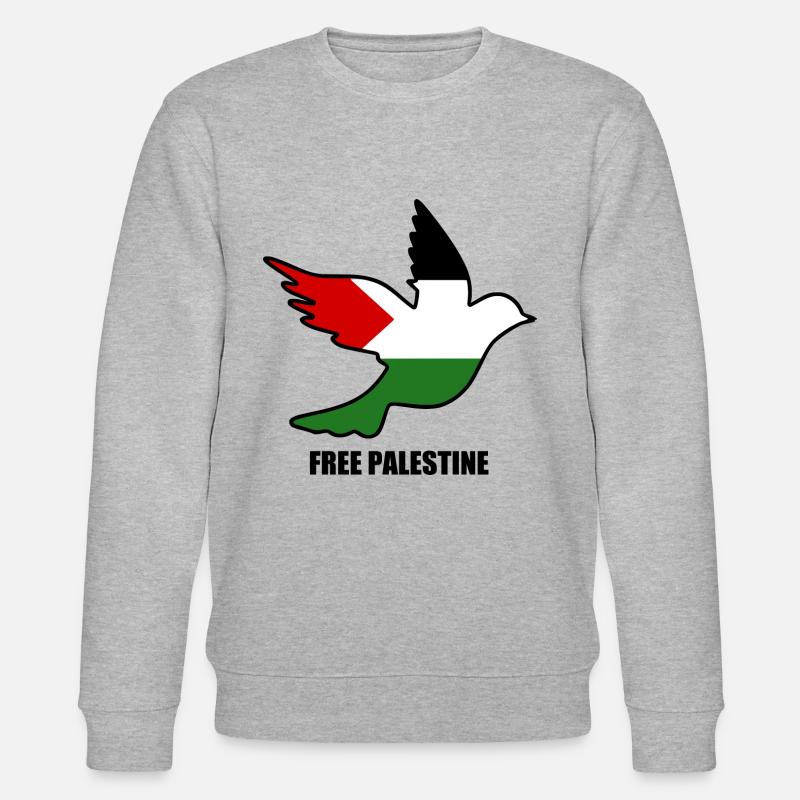 Free palestine - Stanley/Stella Unisex Bio-Sweatshirt CHANGER - Grau meliert