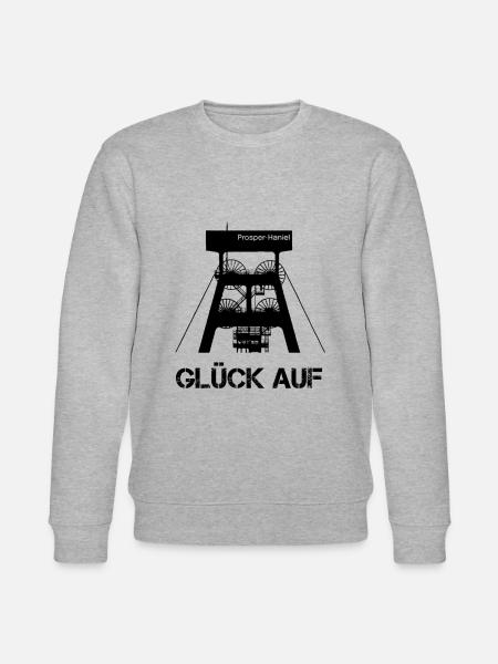 Zeche Prosper-Haniel Glück Auf - Stanley/Stella Unisex Bio-Sweatshirt CHANGER - Grau meliert