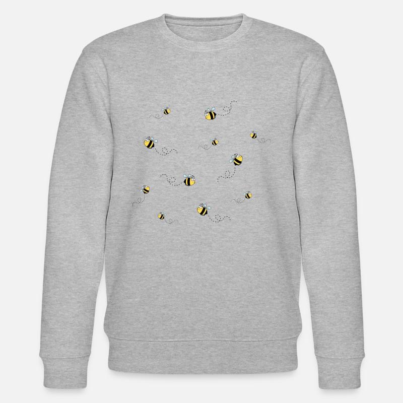 Bee swarm with trajectory - Stanley/Stella CHANGER Unisex Organic Sweatshirt - heather grey