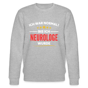 Ich war normal bis ich Neurologe wurde - Stanley/Stella Unisex Bio-Sweatshirt CHANGER  - Grau meliert - Vorne - Nik (191cm) & Marisol (170cm)