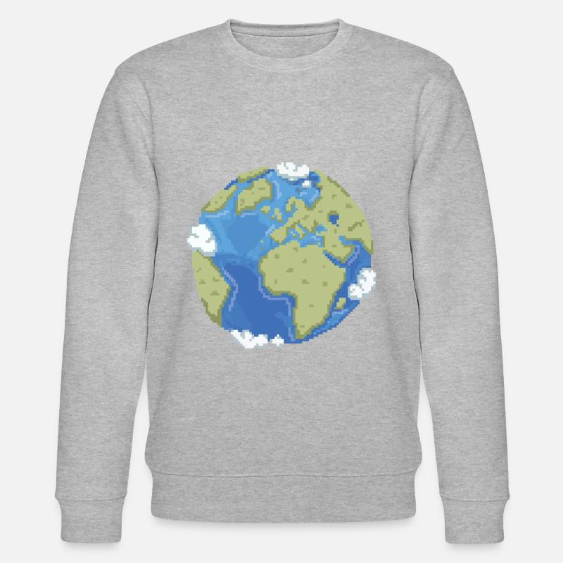Retro Pixel Erde - Stanley/Stella Unisex Bio-Sweatshirt CHANGER  - undefined