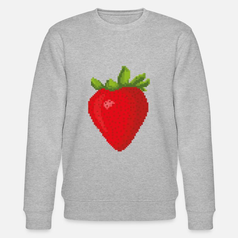 Retro Pixel Erdbeere - Stanley/Stella Unisex Bio-Sweatshirt CHANGER  - undefined