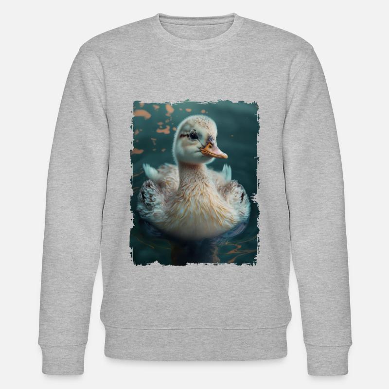 Canard mignon canard mignon canard - Sweat bio CHANGER Stanley/Stella Unisexe - gris chiné