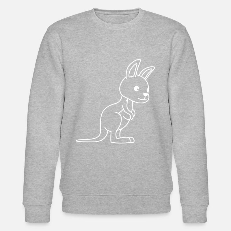 Kangaroo Comic - Stanley/Stella Unisex Bio-Sweatshirt CHANGER  - Grau meliert