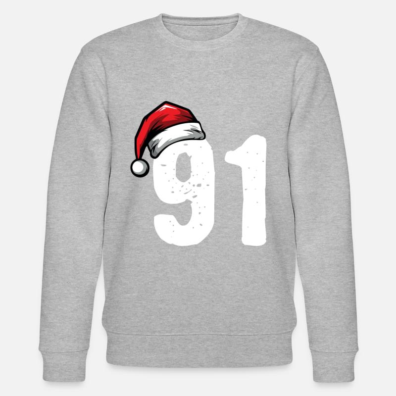 91 Numéro Noël - Sweat bio CHANGER Stanley/Stella Unisexe - gris chiné