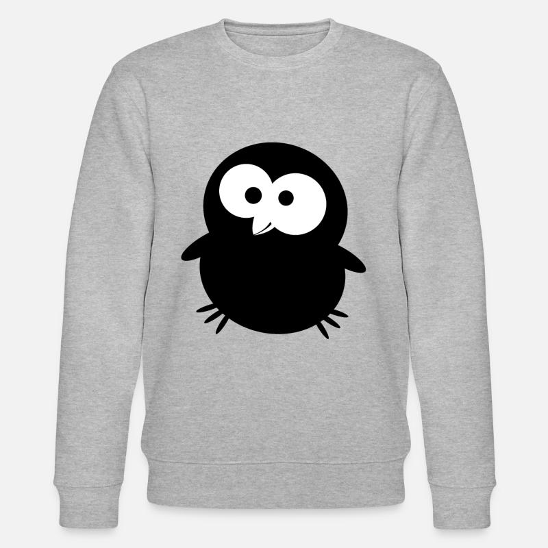 Lustiger Rabe Kraehe Schwarzer - Stanley/Stella Unisex Bio-Sweatshirt CHANGER  - Grau meliert