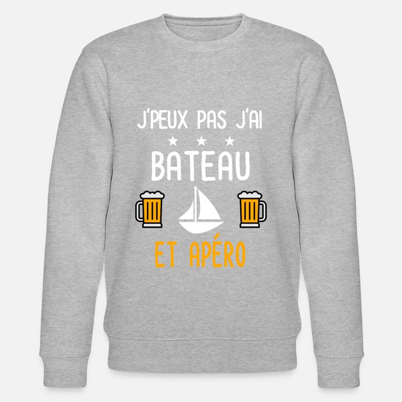je peux pas bateau - Sweat bio CHANGER Stanley/Stella Unisexe - gris chiné
