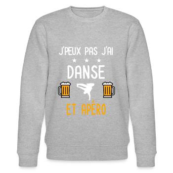 je peux pas danse danceur - Sweat bio CHANGER Stanley/Stella Unisexe - gris chiné - Devant - Nik (191cm) & Marisol (170cm)