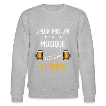je peux pas musique - Sweat bio CHANGER Stanley/Stella Unisexe - gris chiné - Devant - Nik (191cm) & Marisol (170cm)