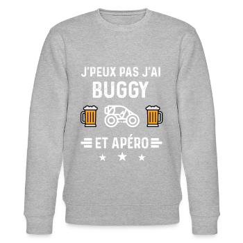 j'peux pas j'ai buggy et apéro - Sweat bio CHANGER Stanley/Stella Unisexe - gris chiné - Devant - Nik (191cm) & Marisol (170cm)