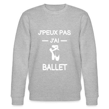 je peux pas j'ai ballet danseur humour - Sweat bio CHANGER Stanley/Stella Unisexe - gris chiné - Devant - Nik (191cm) & Marisol (170cm)