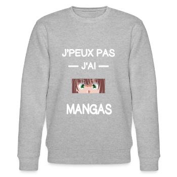 je peux pas j'ai mangas mangaka humour - Sweat bio CHANGER Stanley/Stella Unisexe - gris chiné - Devant - Nik (191cm) & Marisol (170cm)