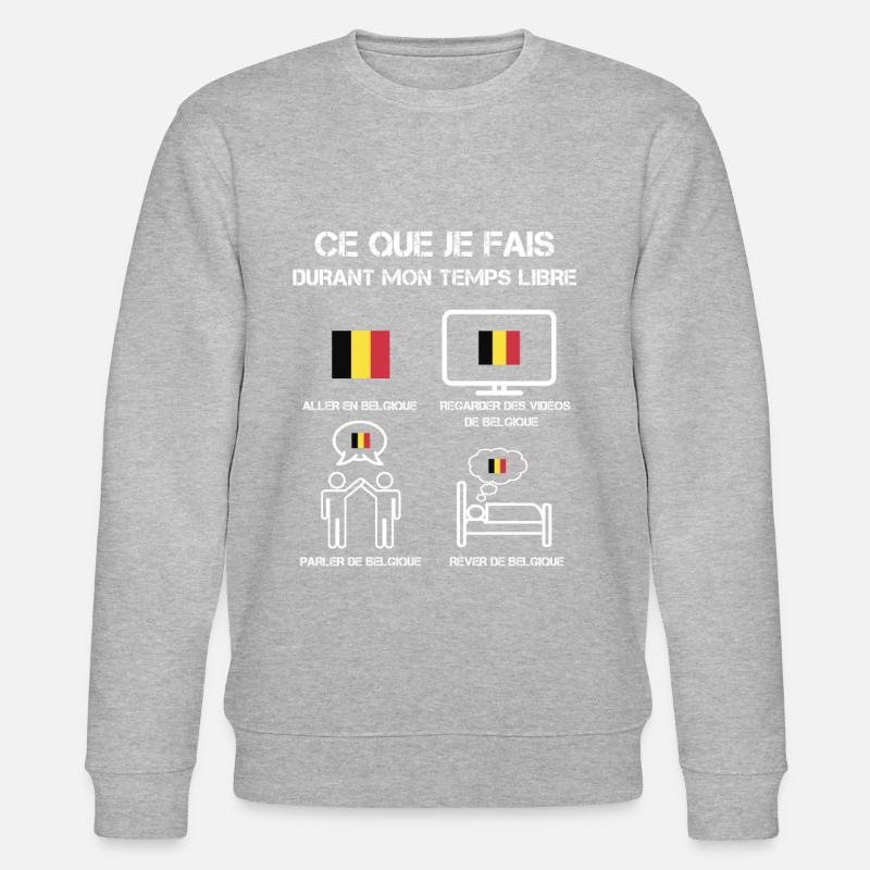 Freizeit Belgien - Stanley/Stella Unisex Bio-Sweatshirt CHANGER  - Grau meliert