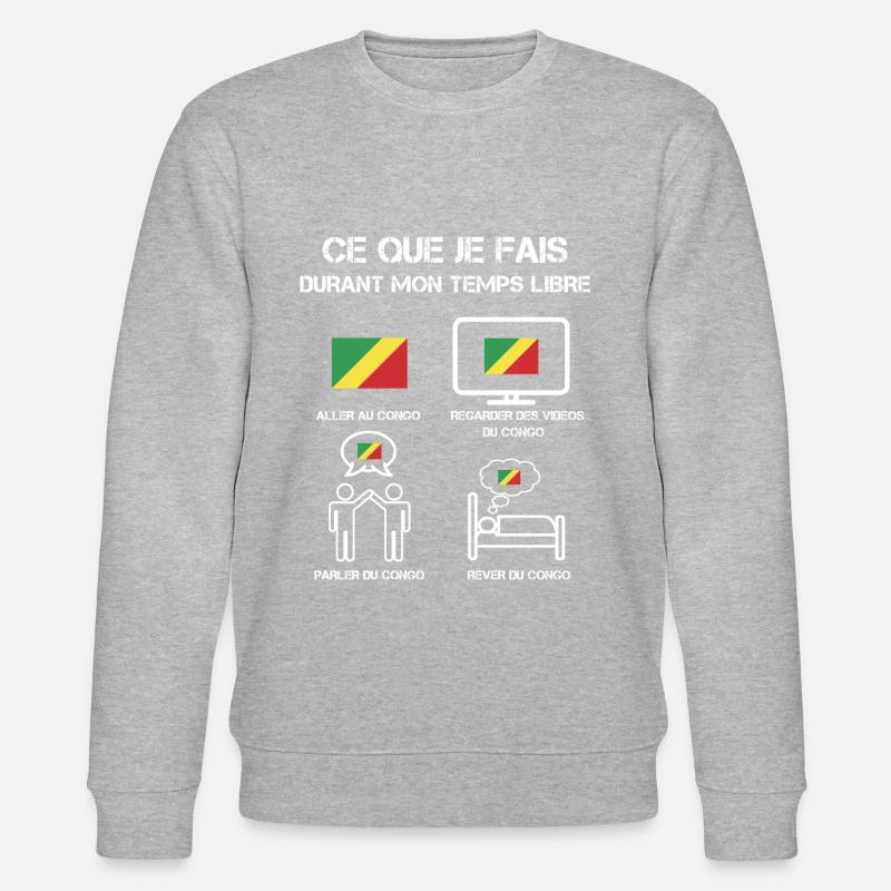 Freizeit Kongo Brazzaville - Stanley/Stella Unisex Bio-Sweatshirt CHANGER - Grau meliert