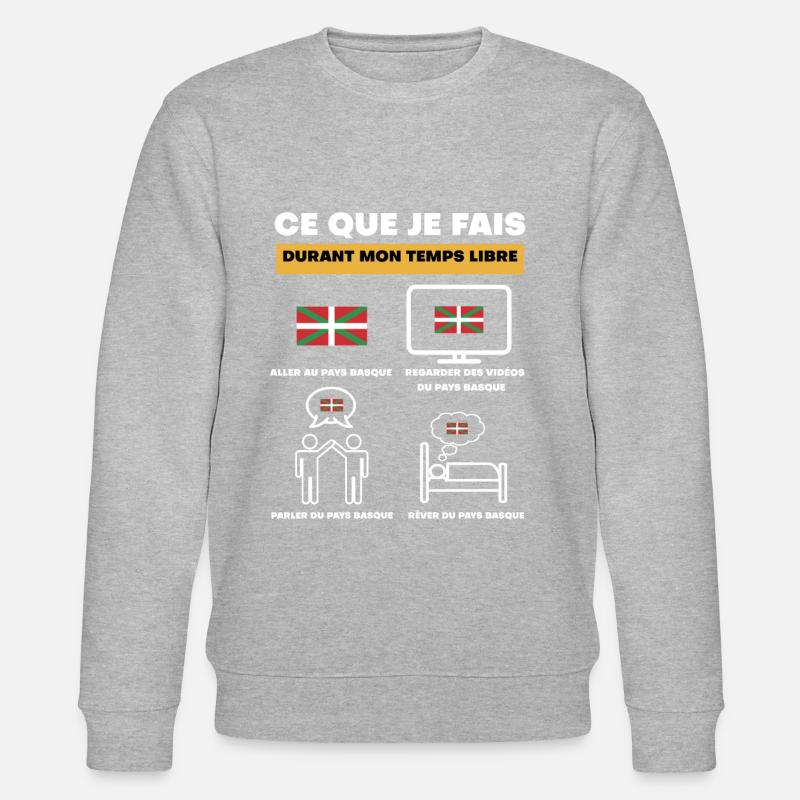 Basque durant temps libre - Sweat bio CHANGER Stanley/Stella Unisexe - gris chiné