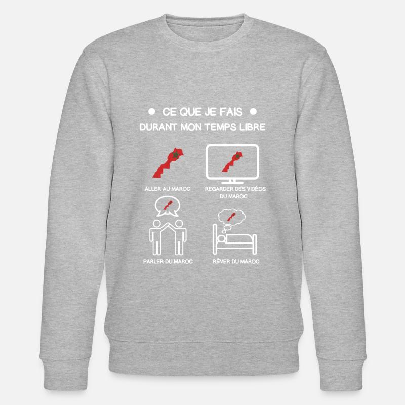Marokko Geschenk kostenlose Zeitreise - Stanley/Stella Unisex Bio-Sweatshirt CHANGER  - Grau meliert