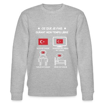 cadeau turquie temps libre voyage - Sweat bio CHANGER Stanley/Stella Unisexe - gris chiné - Devant - Nik (191cm) & Marisol (170cm)
