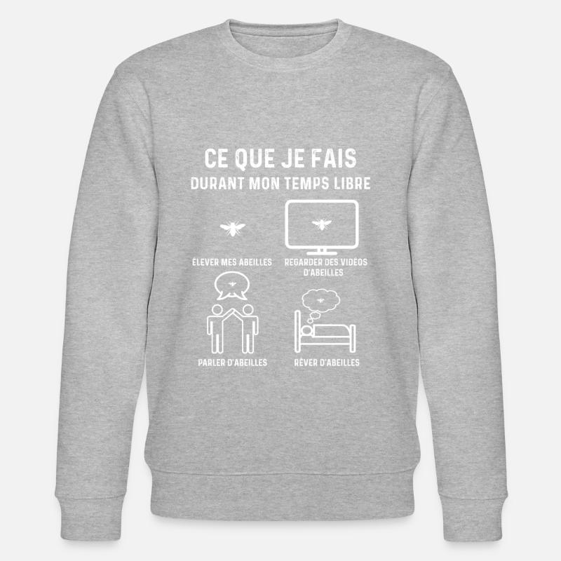abeille temps libre cadeau - Sweat bio CHANGER Stanley/Stella Unisexe - gris chiné