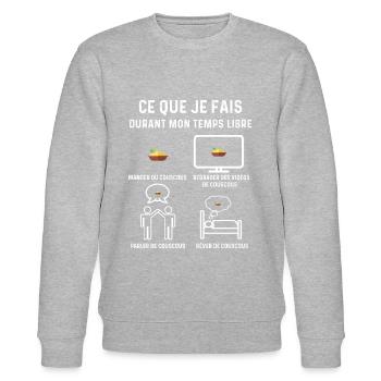 couscous temps libre cadeau - Sweat bio CHANGER Stanley/Stella Unisexe - gris chiné - Devant - Nik (191cm) & Marisol (170cm)