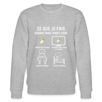 kebab temps libre cadeau - Sweat bio CHANGER Stanley/Stella Unisexe - gris chiné - Devant - Nik (191cm) & Marisol (170cm)