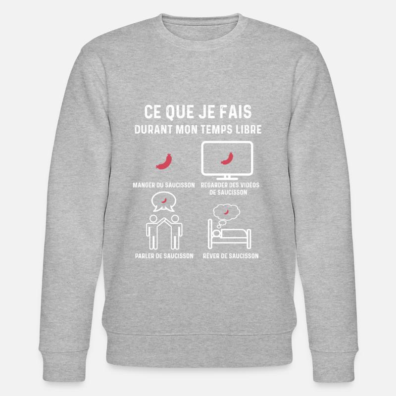 saucisson temps libre cadeau - Sweat bio CHANGER Stanley/Stella Unisexe - gris chiné