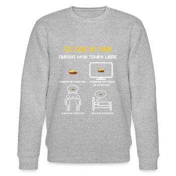 Couscous Freizeitgeschenke - Stanley/Stella Unisex Bio-Sweatshirt CHANGER  - Grau meliert - Vorne - Nik (191cm) & Marisol (170cm)