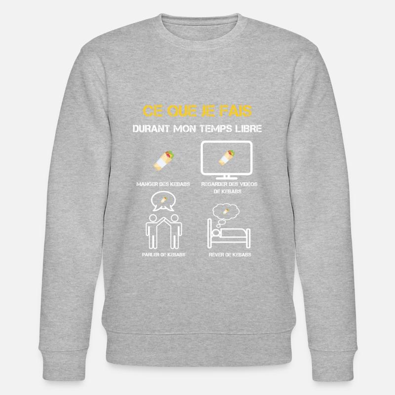 cadeaux temps libre kebab - Sweat bio CHANGER Stanley/Stella Unisexe - gris chiné