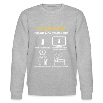 Yorkshire Freizeitgeschenke - Stanley/Stella Unisex Bio-Sweatshirt CHANGER  - Grau meliert - Vorne - Nik (191cm) & Marisol (170cm)