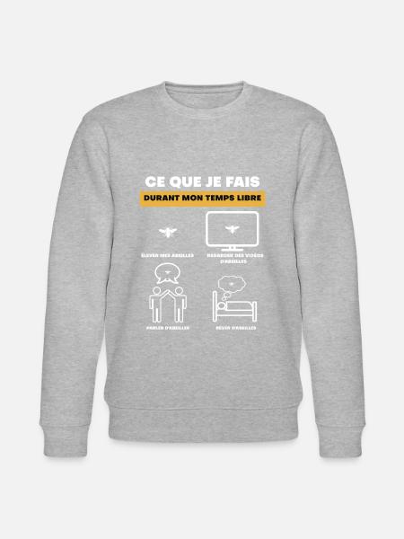 cadeau abeille temps libre - Sweat bio CHANGER Stanley/Stella Unisexe - gris chiné