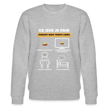 Couscous-Geschenk Freizeit - Stanley/Stella Unisex Bio-Sweatshirt CHANGER  - Grau meliert - Vorne - Nik (191cm) & Marisol (170cm)
