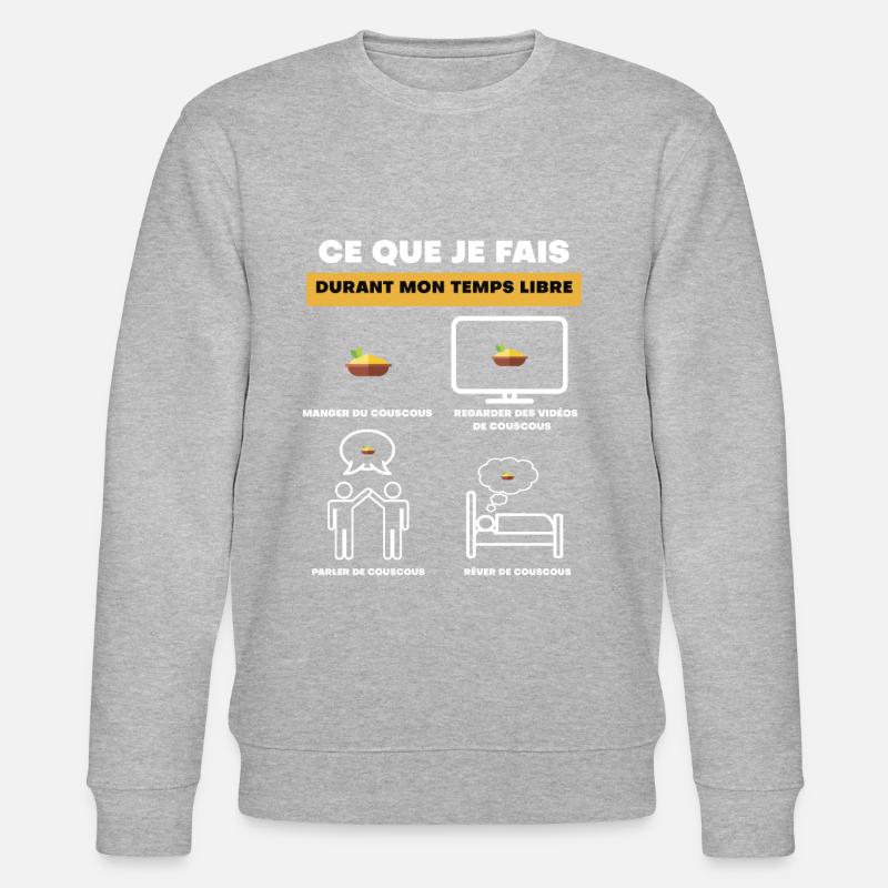 Couscous-Geschenk Freizeit - Stanley/Stella Unisex Bio-Sweatshirt CHANGER  - Grau meliert