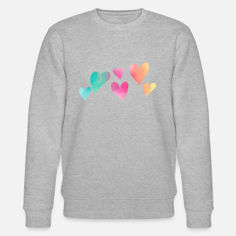 Herzen - Stanley/Stella Unisex Bio-Sweatshirt CHANGER  - Grau meliert
