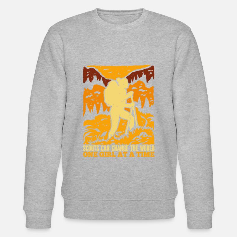 Pfadfinder Mädchen - Stanley/Stella Unisex Bio-Sweatshirt CHANGER  - Grau meliert