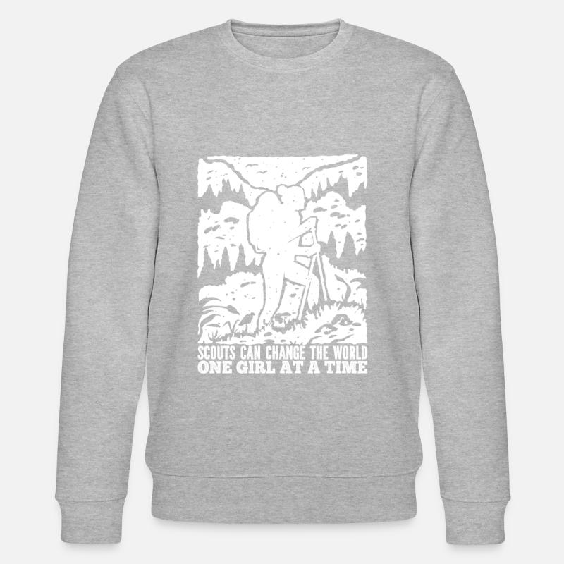 Pfadfinder Mädchen - Stanley/Stella Unisex Bio-Sweatshirt CHANGER  - Grau meliert