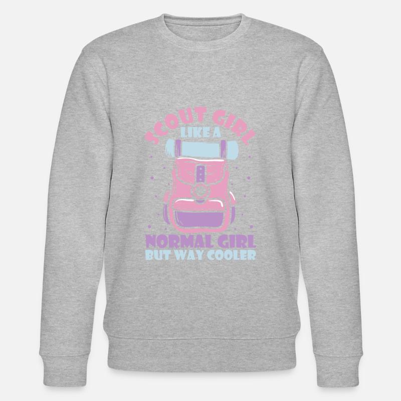 Pfadfinder Mädchen - Stanley/Stella Unisex Bio-Sweatshirt CHANGER - Grau meliert