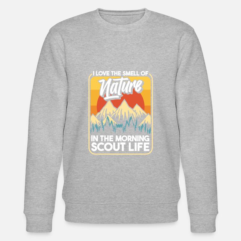 Boy Scout Mountains - Stanley/Stella CHANGER Unisex Organic Sweatshirt - heather grey