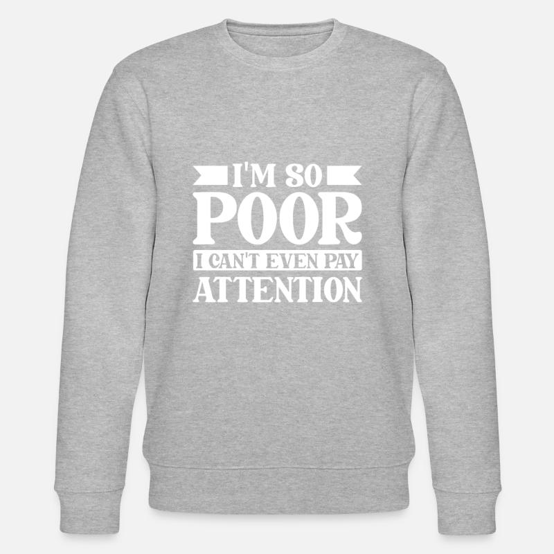 Schwarzer Humor Witzig - Stanley/Stella Unisex Bio-Sweatshirt CHANGER  - Grau meliert