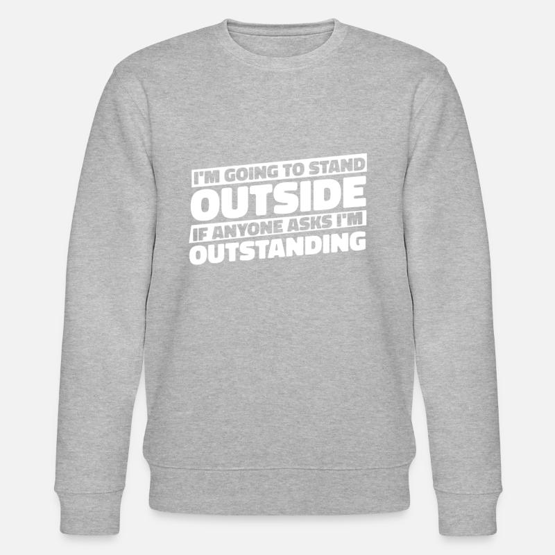 Schwarzer Humor Lustig - Stanley/Stella Unisex Bio-Sweatshirt CHANGER  - Grau meliert