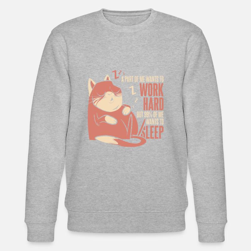 Katze Humor - Stanley/Stella Unisex Bio-Sweatshirt CHANGER  - Grau meliert