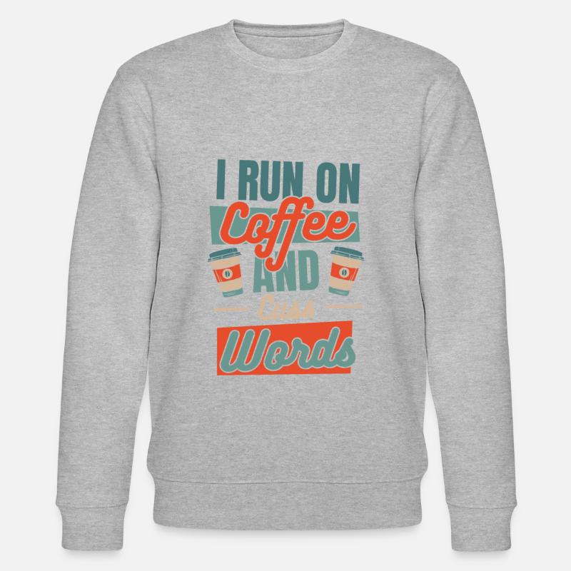 Schwarzer Humor Kaffee - Stanley/Stella Unisex Bio-Sweatshirt CHANGER  - Grau meliert