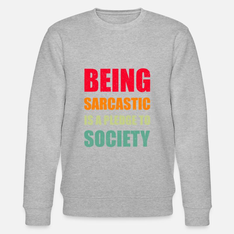 Schwarzer Humor - Stanley/Stella Unisex Bio-Sweatshirt CHANGER - Grau meliert