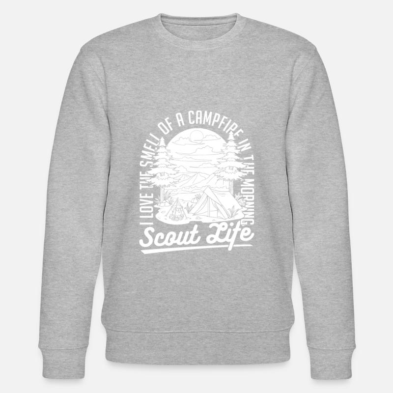 Feu de camp scout - Sweat bio CHANGER Stanley/Stella Unisexe - gris chiné