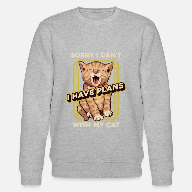 Katze - Stanley/Stella Unisex Bio-Sweatshirt CHANGER  - Grau meliert