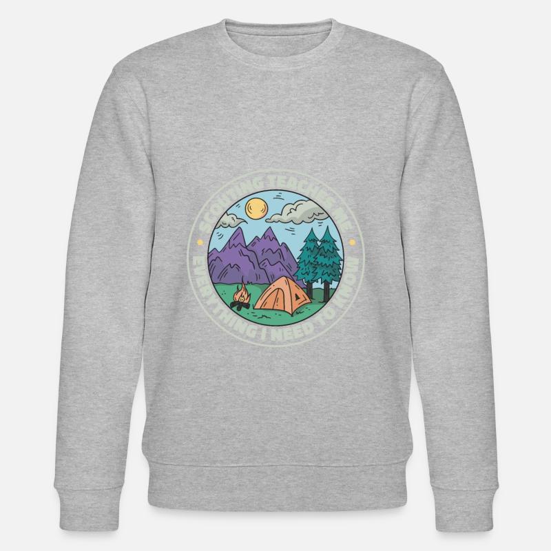 Pfadfinder - Stanley/Stella Unisex Bio-Sweatshirt CHANGER  - Grau meliert