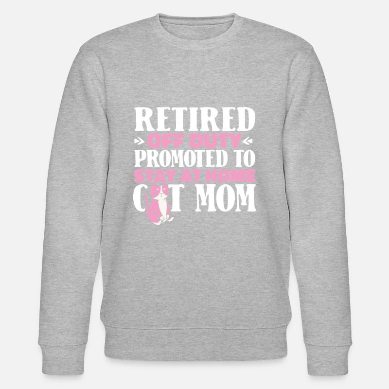 Rentner Rente Katze - Stanley/Stella Unisex Bio-Sweatshirt CHANGER  - Grau meliert